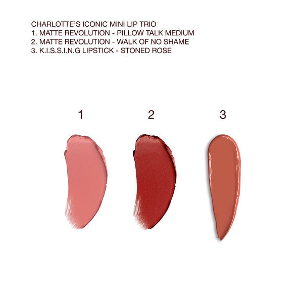 Charlotte Tilbury | Iconic Mini Lip Trio / Set 3 pzas labiales mini Ed. limitada