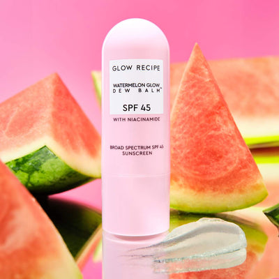 Watermelon Glow Niacinamide Dew Balm Sunscreen Stick SPF 45 - Glow Recipe / Protector solar en barra *PREVENTA*