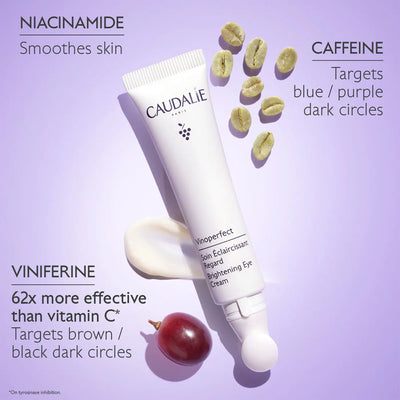 Vinoperfect Dark Circle Brightening Eye Cream with Niacinamide - Caudalie / Crema iluminadora de ojos para ojeras *PREVENTA*