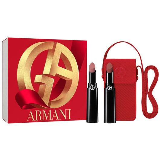 Armani Beauty | Lip Power Matte Long Lasting Lipstick Duo Holiday Set *Preventa*