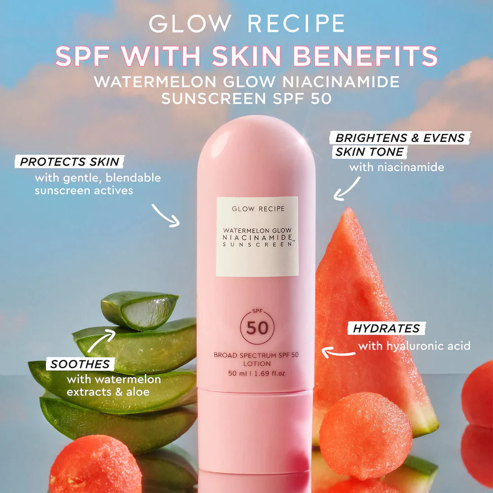 Watermelon Glow Niacinamide Sunscreen SPF 50 - Glow Recipe / Protector solar *Preventa*